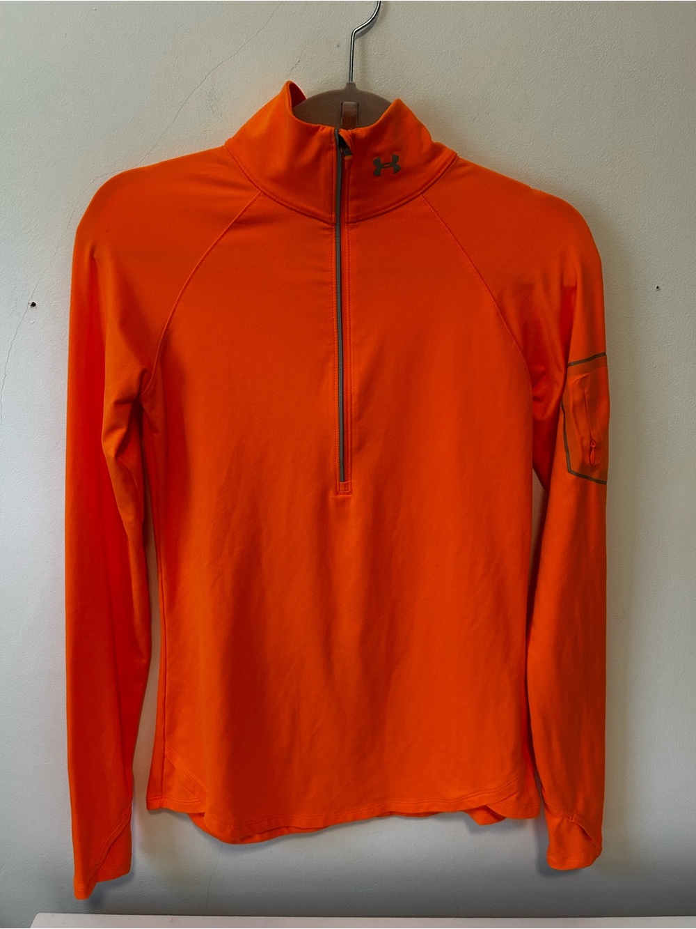 Under Armour Women's Orange Quarter-Zip Performance Top